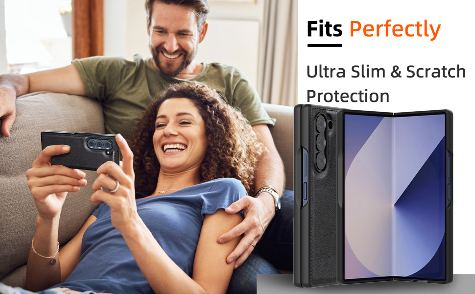 Leather Case for Samsung Galaxy Z Fold 6 2024