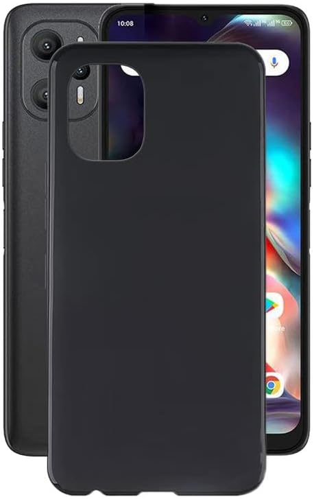 for F3 Pro 5G [6.58"] Case, Soft Silicone Bumper Shell Black Flexible Rubber Phone Protective Cases TPU Cover for F3 Pro 5G -Black