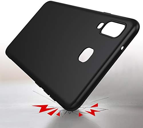for  9 (6.58") Case, Shockproof Protective Black Case Soft Silicone Bumper Shell 2 Black Flexible Rubber Phone Protective Cases TPU Cover