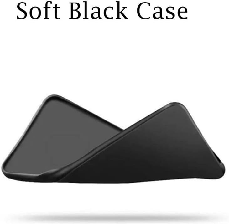 for  9 (6.58") Case, Shockproof Protective Black Case Soft Silicone Bumper Shell 2 Black Flexible Rubber Phone Protective Cases TPU Cover