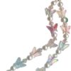 Cell Phone Lanyard Strap, Bohemia Beads Love Heart Letters Smartphone Charms Strap Beads Pearl Rope Mobile Phone Chains Phone Case Hanging Cord for Women Grils Summer Fashion Trendy, White