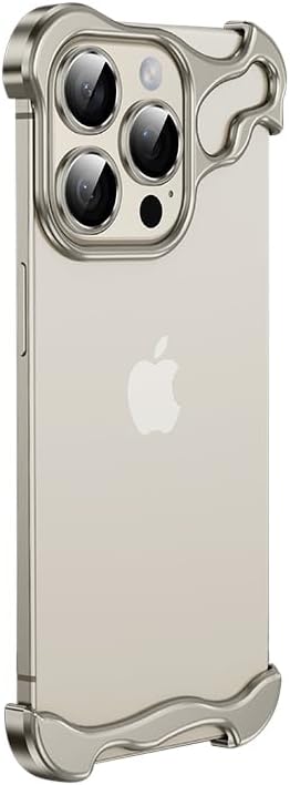 Series Designed for iPhone Case,Minimalist Protective Shock Absorption Aerospace Grade Aluminum Shells & Elastomer Inlays Easy Fit,Shockproof Bumper Cover (Black,iPhone 15 Pro Max)