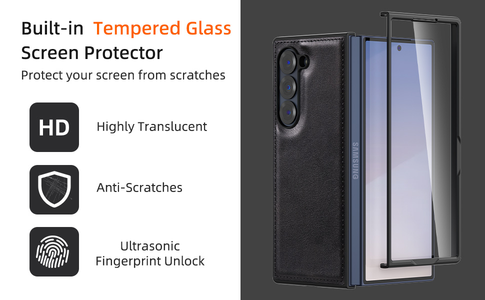 Leather Case for Samsung Galaxy Z Fold 6