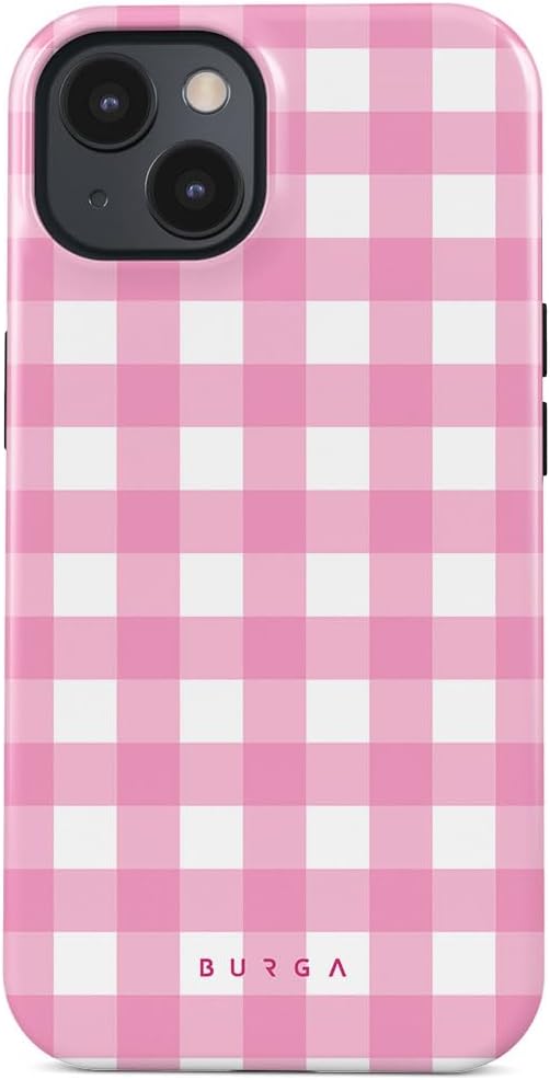 Phone Case Compatible with iPhone 14 Plus - Hybrid 2-Layer Hard Shell + Silicone Protective Case - Blue Hearts Love Kiss Amor - Scratch-Resistant Shockproof Cover