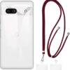 Google Pixel 7A Case + Universal Mobile Phone Lanyards, Neck/Crossbody Soft Strap Silicone TPU Cover Bumper Shell for Google Pixel 7A (6.4”)