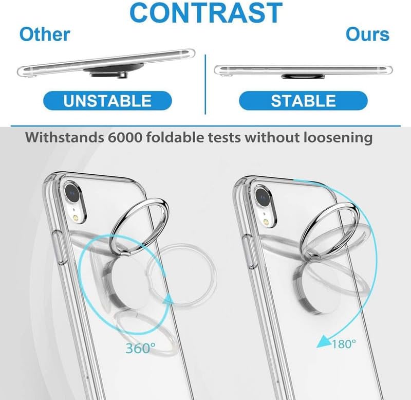 Phone Case for Innovatemee Wave 6C (6.5") with 1 Pack Screen Protector, 360° Phone Magnetic Ring Holder, Ultra Thin Clear Soft Silicone Shockproof Shell Cover for Innovatemee Wave 6C