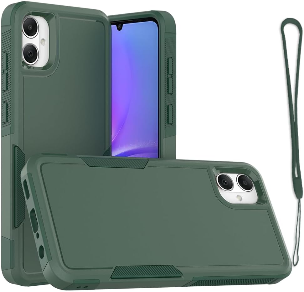 for Samsung Galaxy A05 Case,Case for Galaxy A05,TPU+PC Dual Layer Shockproof Mobile Case for Galaxy A05 (Dark Green)