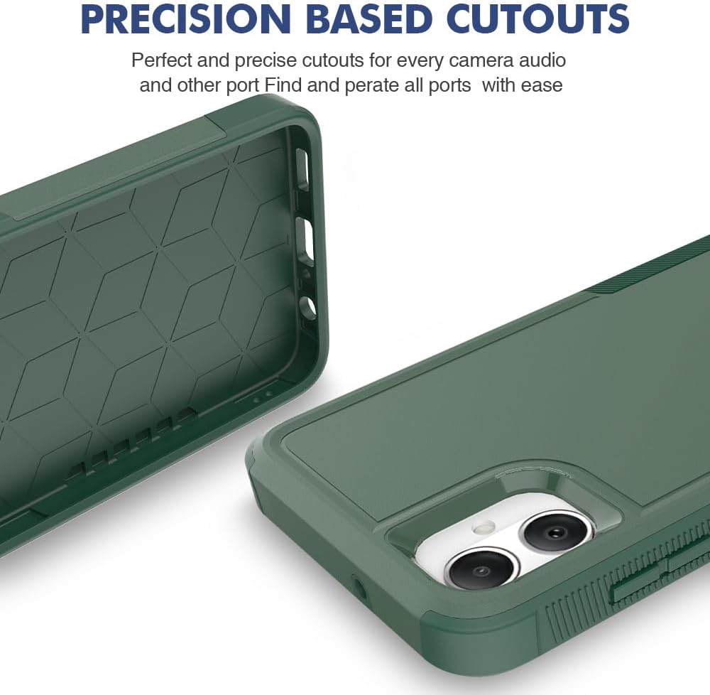 for Samsung Galaxy A05 Case,Case for Galaxy A05,TPU+PC Dual Layer Shockproof Mobile Case for Galaxy A05 (Dark Green)