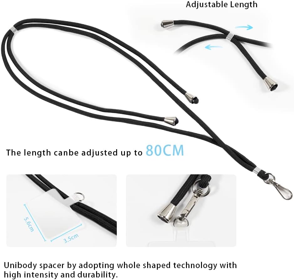 C300 4G Case + Universal Mobile Phone Lanyards, Crossbody Soft Strap Silicone TPU Cover Bumper Shell for C300 4G (6.52”)