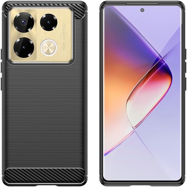 Compatible with 40 Pro 4G Case,Compatible with 40 Pro 4G X6850 Shockproof Protection TPU Soft Shell Cell Phone Case Cover Black