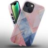 Phone Case Compatible with iPhone 14 Plus Case,Hybrid 2 Layer PC Hard Shell + Silicone Protective Case, White Gold Marble Scratch-Resistant Shockproof Cover for iPhone 14 Plus