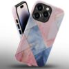 Phone Case Compatible with iPhone 14 Pro Max Case,Hybrid 2 Layer PC Hard Shell + Silicone Protective Case, Vintage Red Cherry Blossom Scratch-Resistant Shockproof Cover for iPhone 14 Pro Max