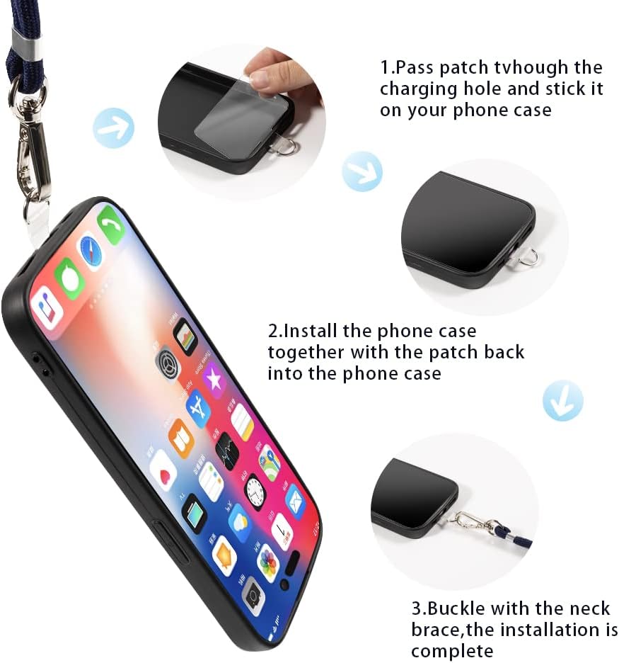 Case + Universal Mobile Phone Lanyards, Neck/Crossbody Soft Strap Silicone TPU Cover Bumper Shell for Moto G60 (6.8”)