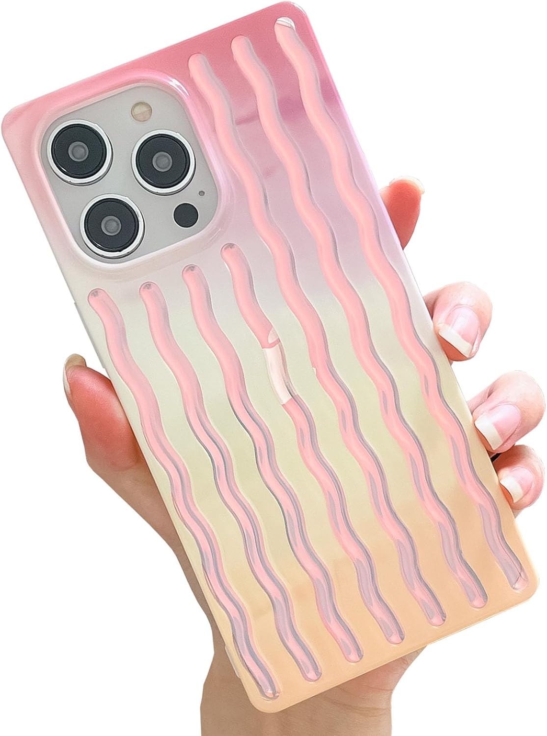 Pearl Pattern Compatible with iPhone 11 Rectangle Edge Case, Slim Soft TPU Silicone Protective Bumper Cases Cover(Pink Pearl,11)