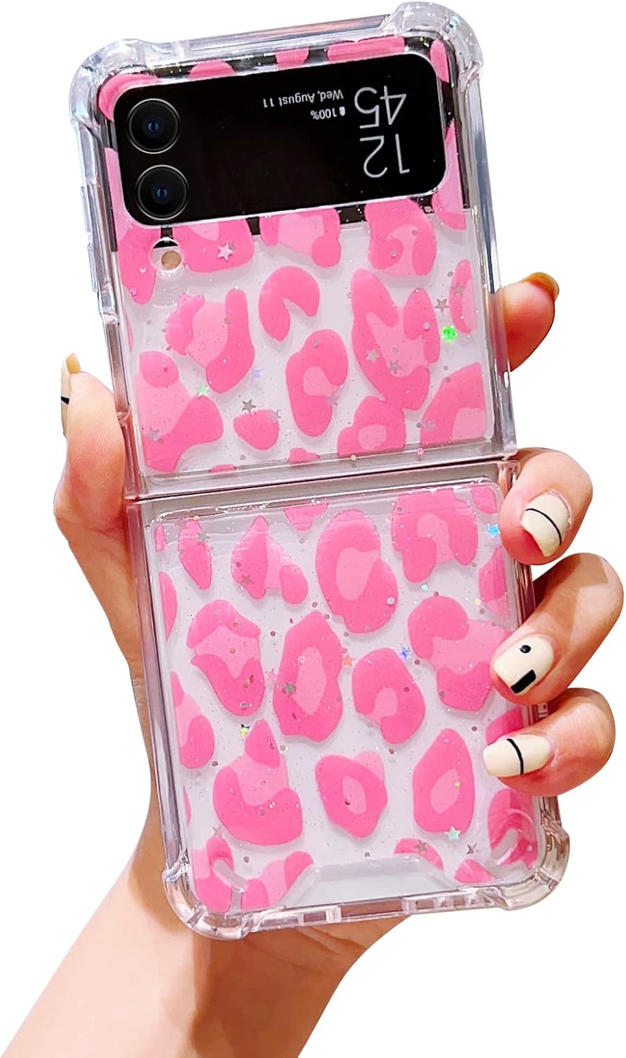 6123zRXKp7L._AC_SL1500 Compatible with Galaxy Flip 6 Case Women Girls Flexible TPU Sequin Sparkle Glitter Shockproof Protective Phone Cover for Galaxy Z Flip 6 (Shell Colorful)