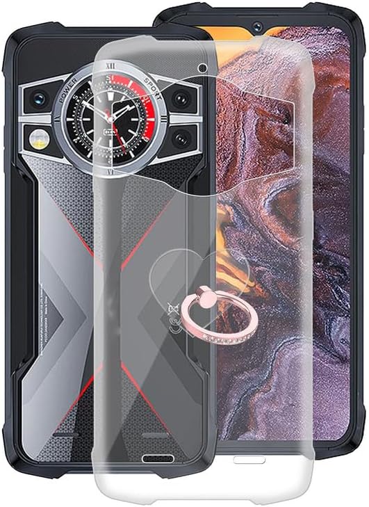 for  9 (6.58") Case, Shockproof Protective Black Case Soft Silicone Bumper Shell 2 Black Flexible Rubber Phone Protective Cases TPU Cover