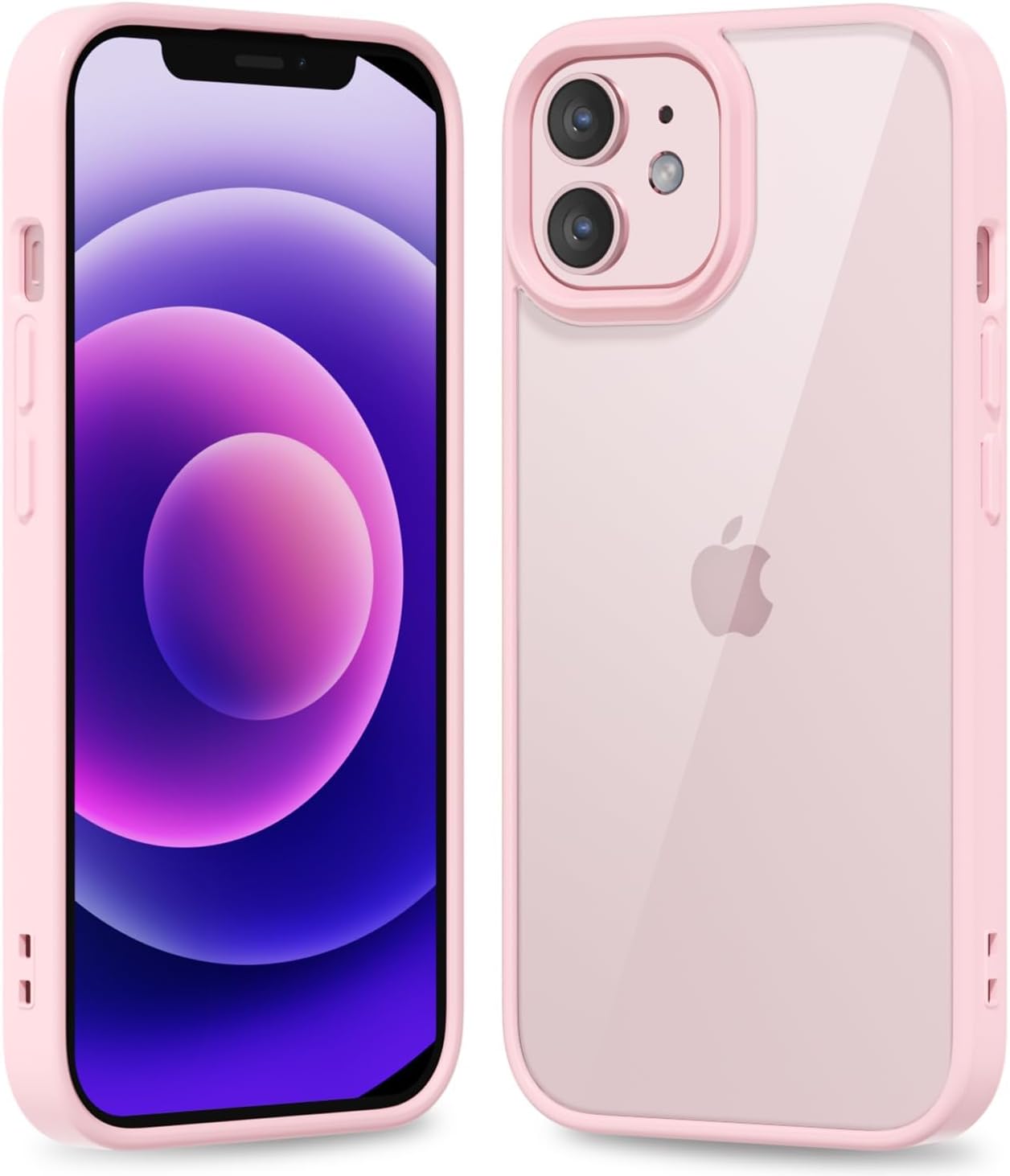 Thin Slim Clear case for iPhone XR, Transparent Hybrid Hard Shell Plastic & Soft Silicone Rubber Bumper, Non-Yellow Acrylic Protective Lightweight Cover for Women, White