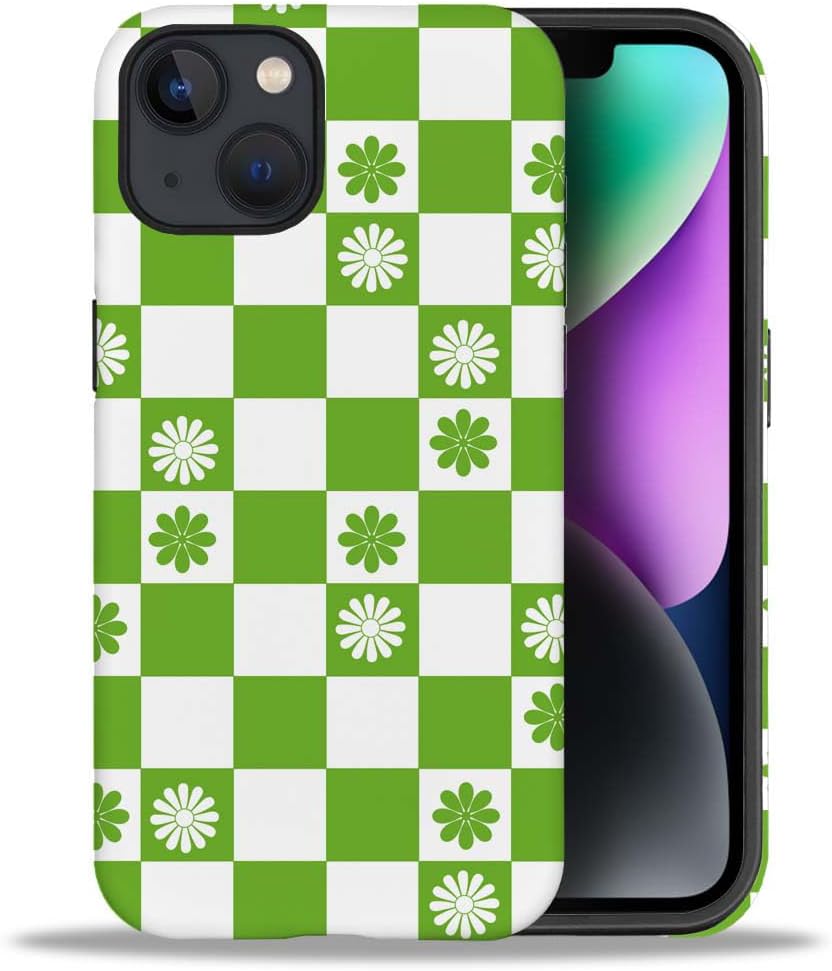 Phone Case Compatible with iPhone 14 Plus Case,Hybrid 2 Layer PC Hard Shell + Silicone Protective Case, White Gold Marble Scratch-Resistant Shockproof Cover for iPhone 14 Plus