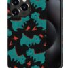 Phone Case Compatible with iPhone 14 Pro Max Case,Hybrid 2 Layer PC Hard Shell + Silicone Protective Case, Vintage Red Cherry Blossom Scratch-Resistant Shockproof Cover for iPhone 14 Pro Max