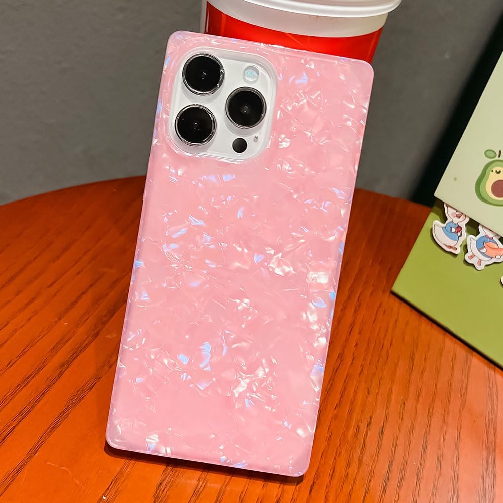 Pearl Pattern Compatible with iPhone 11 Rectangle Edge Case, Slim Soft TPU Silicone Protective Bumper Cases Cover(Pink Pearl,11)
