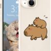 for iPhone 13 Case, Cute Kawaii Panda Pink Liquid Silicone Slim Fit Soft Gel Rubber Protective Phone Cover for Women Girls
