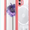 for Phone 2 Case,with Tempered Glass Film,Transparent Acrylic Back Shell Colored TPU,Shockproof Bumper,Protective Phone Cover for Phone 2,Black