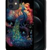 Case Compatible with iPhone 11,Colorful Marble 2 in 1 Phone Case for Women Men,Soft TPU and PC Hard Shell Mixed Two-Layer Protective Phone Case for 11 6.1 Inch