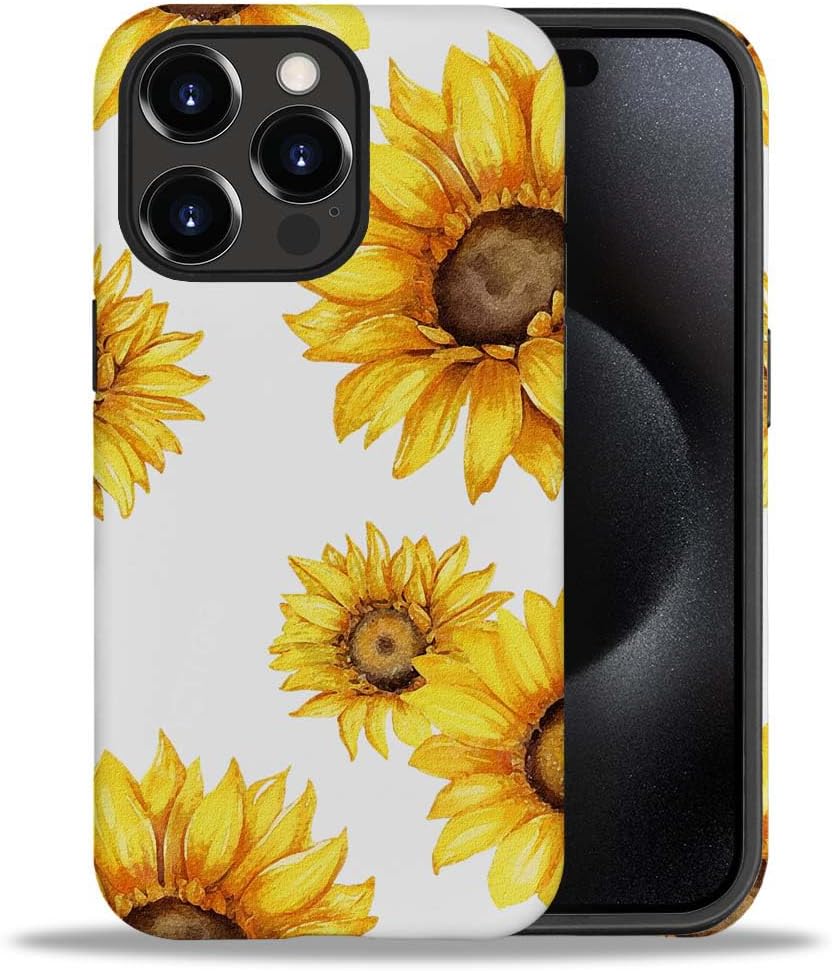Phone Case Compatible with iPhone 14 Pro Max Case,Hybrid 2 Layer PC Hard Shell + Silicone Protective Case, Vintage Red Cherry Blossom Scratch-Resistant Shockproof Cover for iPhone 14 Pro Max