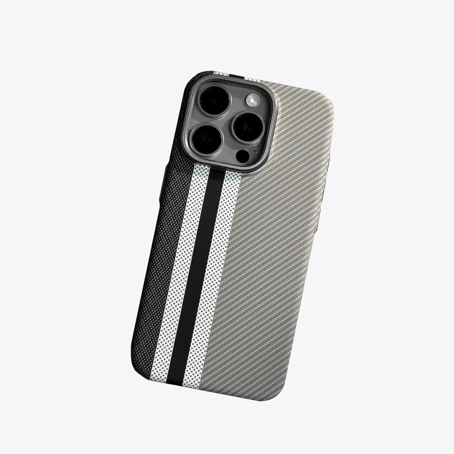 Suitable for IPhone15ProMax Mobile Phone Case Kevlar Pattern Magnetic Hard Shell Carbon Fiber Pattern Anti-Fall Protective Cover (Multicolor,iPhone 15 Pro Max)