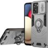 Compatible with 11 F 5G / F25 Pro 5G Bracket Shell,Camera Lens Protection Kickstand Car Mount 2 in 1 Anti-Fall Phone Case Cover Black