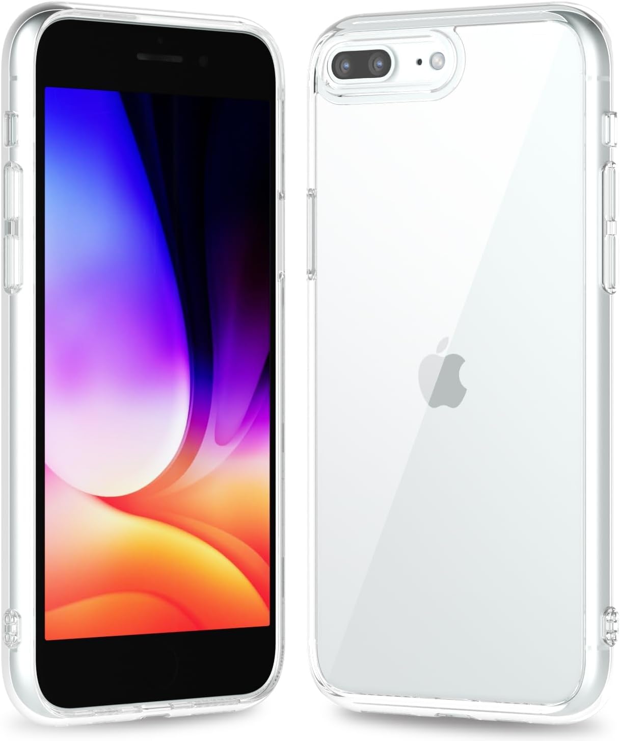 Thin Slim Clear case for iPhone XR, Transparent Hybrid Hard Shell Plastic & Soft Silicone Rubber Bumper, Non-Yellow Acrylic Protective Lightweight Cover for Women, White