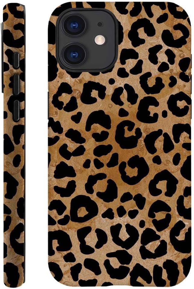 for iPhone 11 Case,HH2 Cheetah Print Leopard Hybrid 2 Layer Hard Shell Design Pattern Protective Silicone Case