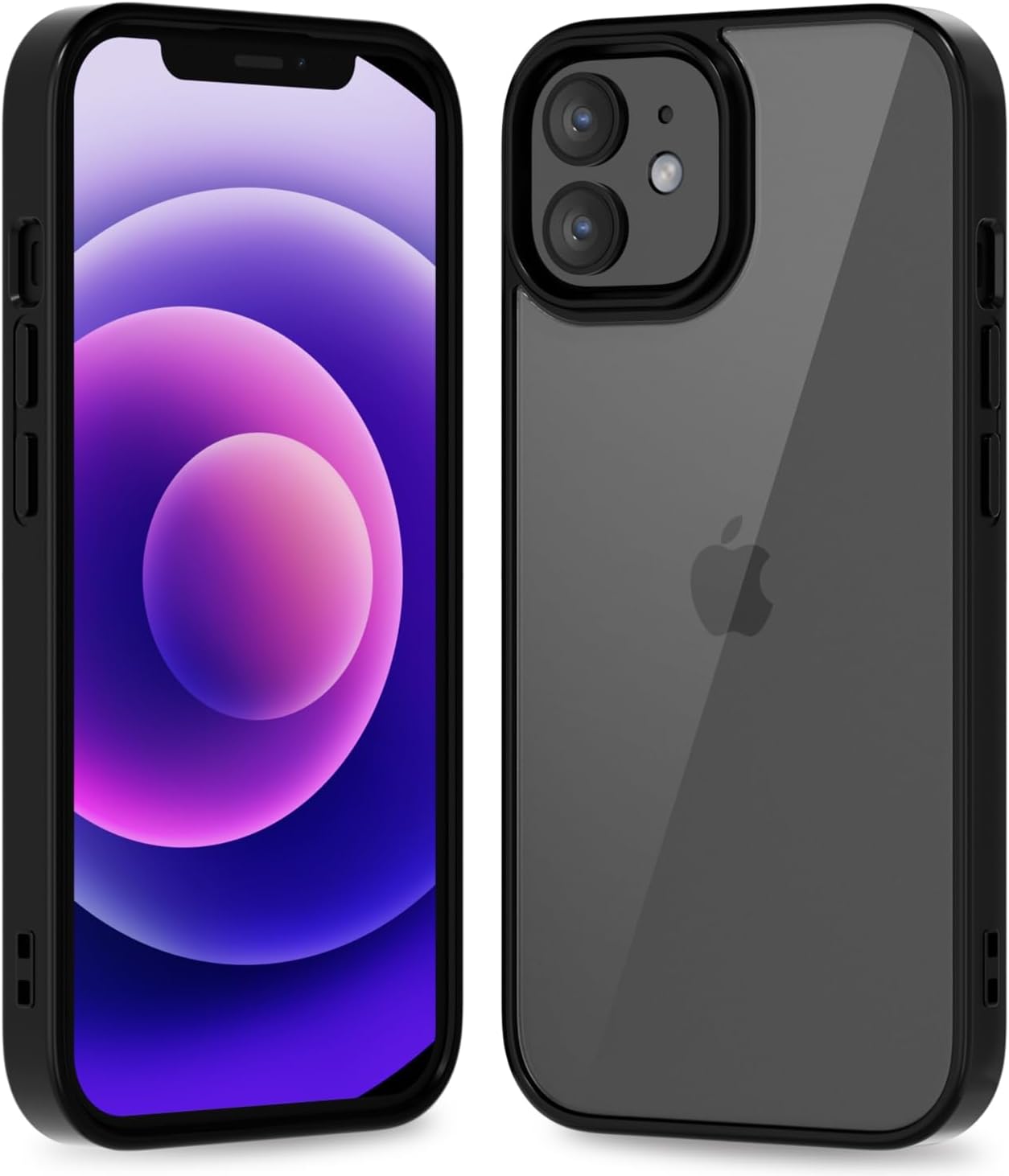 Thin Slim Clear case for iPhone XR, Transparent Hybrid Hard Shell Plastic & Soft Silicone Rubber Bumper, Non-Yellow Acrylic Protective Lightweight Cover for Women, White