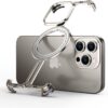 Innovatemee Magnetic Phone Case for iPhone 15 Pro Max with Metal Camera Stand, Compatible with MagSafe, Slim Shockproof Bumper Case Sleek Minimalist Frameless Aluminum Shells, Black