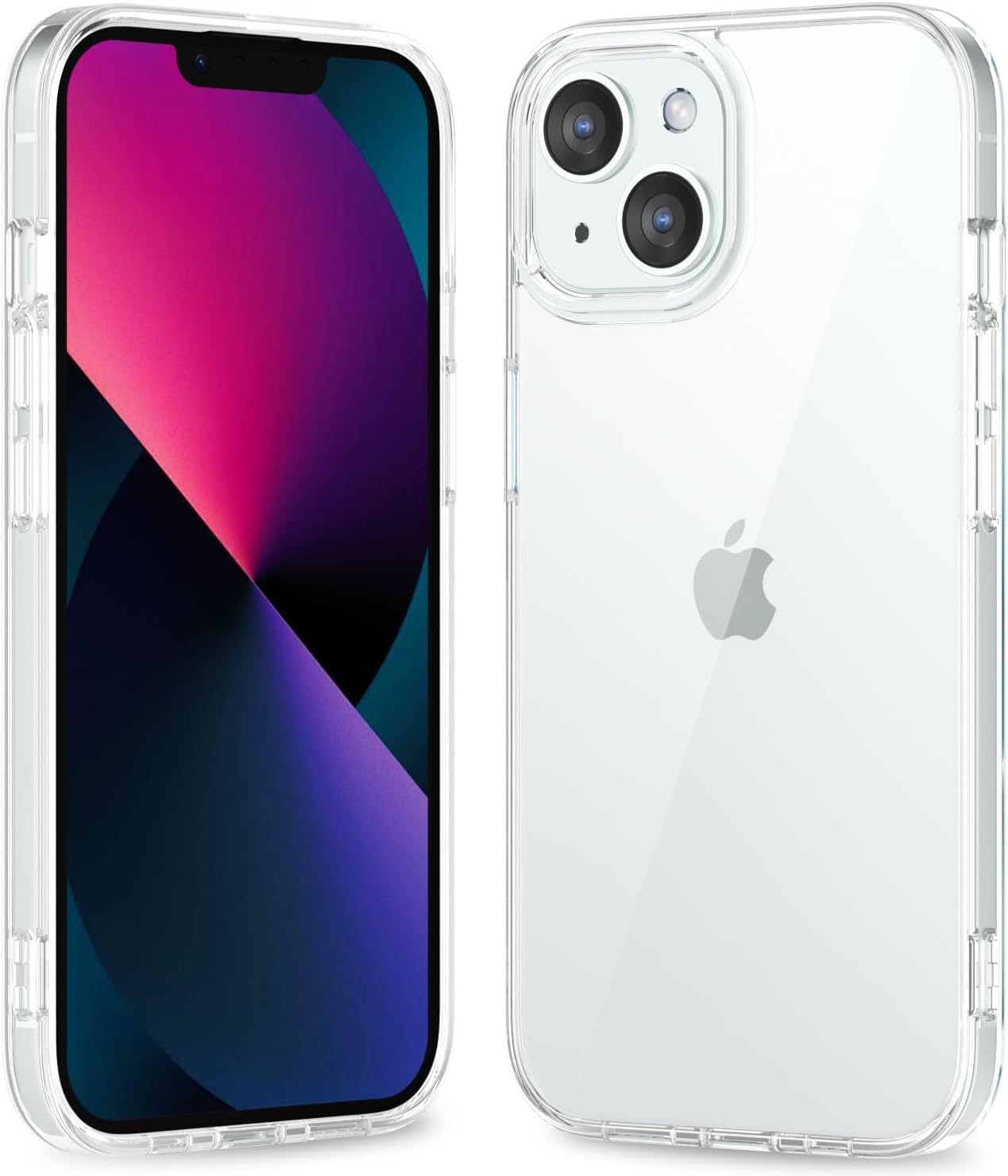 Thin Slim Clear case for iPhone XR, Transparent Hybrid Hard Shell Plastic & Soft Silicone Rubber Bumper, Non-Yellow Acrylic Protective Lightweight Cover for Women, White