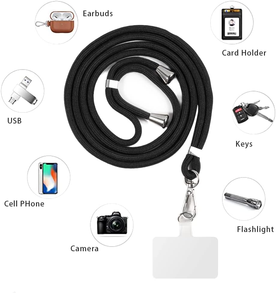 C300 4G Case + Universal Mobile Phone Lanyards, Crossbody Soft Strap Silicone TPU Cover Bumper Shell for C300 4G (6.52”)