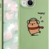 for iPhone 13 Case, Cute Kawaii Panda Pink Liquid Silicone Slim Fit Soft Gel Rubber Protective Phone Cover for Women Girls