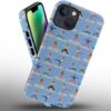 Phone Case Compatible with iPhone 14 Plus Case,Hybrid 2 Layer PC Hard Shell + Silicone Protective Case, White Gold Marble Scratch-Resistant Shockproof Cover for iPhone 14 Plus
