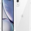 Thin Slim Clear case for iPhone XR, Transparent Hybrid Hard Shell Plastic & Soft Silicone Rubber Bumper, Non-Yellow Acrylic Protective Lightweight Cover for Women, White