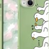for iPhone 13 Case, Cute Kawaii Panda Pink Liquid Silicone Slim Fit Soft Gel Rubber Protective Phone Cover for Women Girls