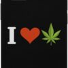 I Love Weed Cute Phone Case Compatible with iPhone 12 Microfiber Shockproof Protective Phone Shell Cover