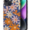 Phone Case Compatible with iPhone 14 Plus Case,Hybrid 2 Layer PC Hard Shell + Silicone Protective Case, White Gold Marble Scratch-Resistant Shockproof Cover for iPhone 14 Plus