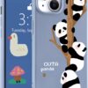 for iPhone 13 Case, Cute Kawaii Panda Pink Liquid Silicone Slim Fit Soft Gel Rubber Protective Phone Cover for Women Girls