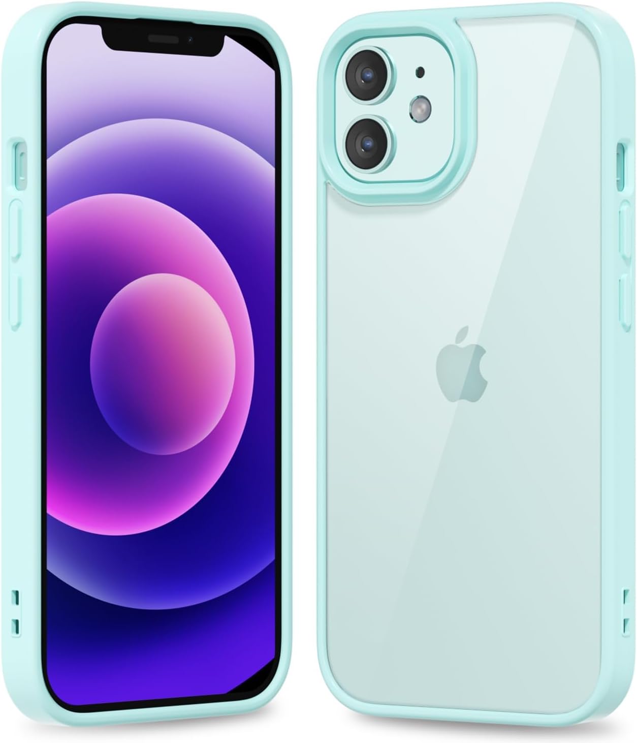 Thin Slim Clear case for iPhone XR, Transparent Hybrid Hard Shell Plastic & Soft Silicone Rubber Bumper, Non-Yellow Acrylic Protective Lightweight Cover for Women, White