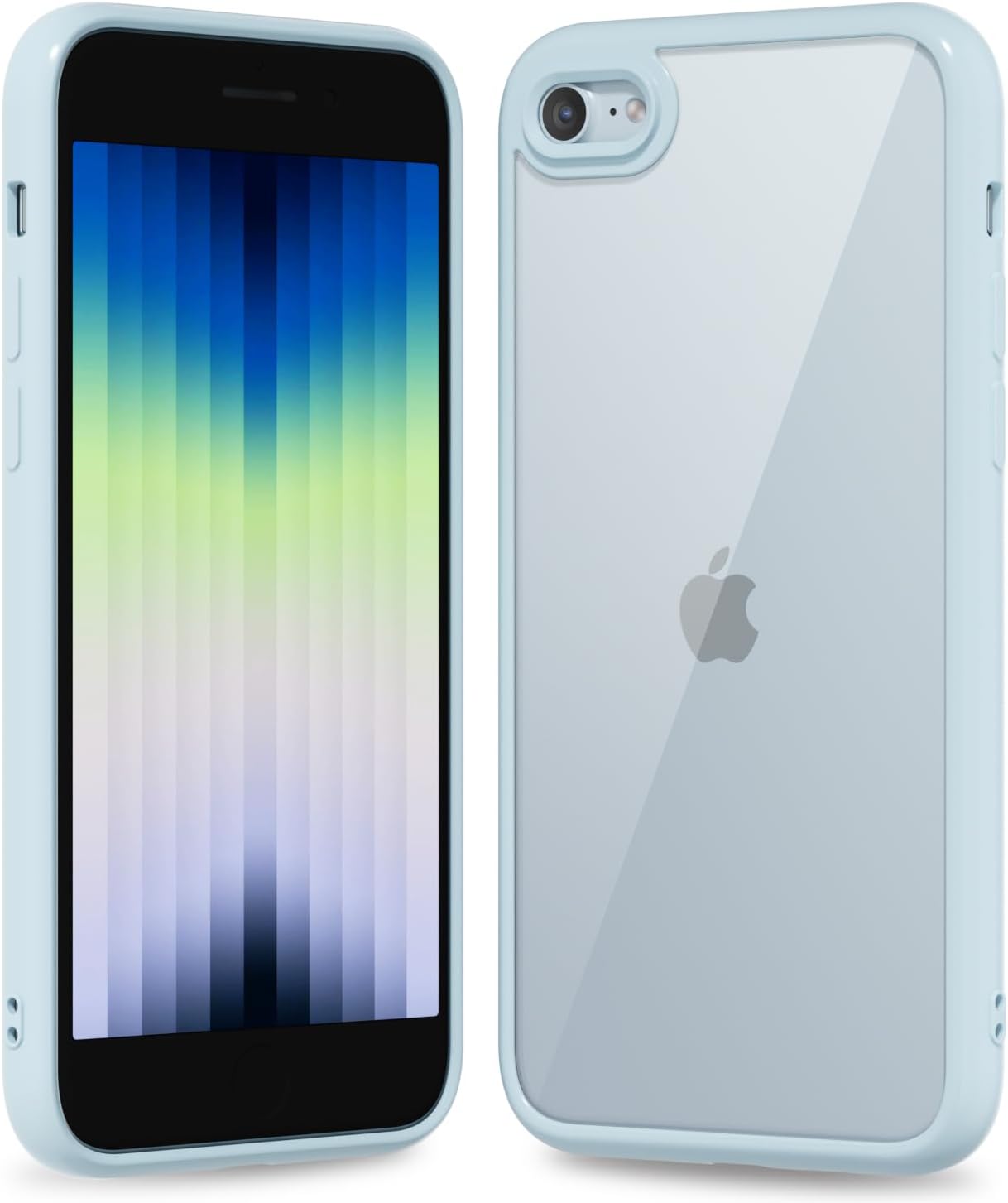 Thin Slim Clear case for iPhone XR, Transparent Hybrid Hard Shell Plastic & Soft Silicone Rubber Bumper, Non-Yellow Acrylic Protective Lightweight Cover for Women, White