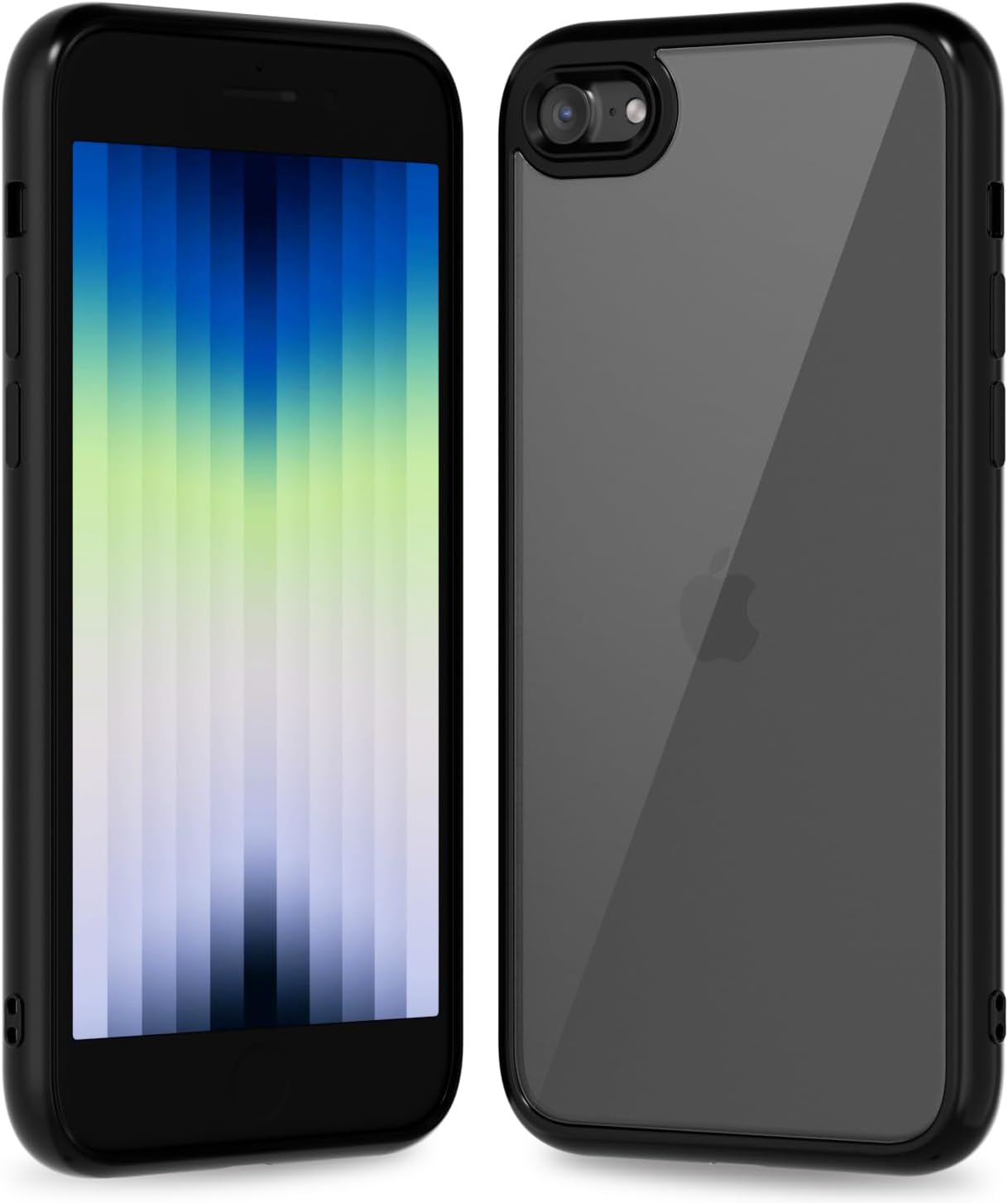 Thin Slim Clear case for iPhone XR, Transparent Hybrid Hard Shell Plastic & Soft Silicone Rubber Bumper, Non-Yellow Acrylic Protective Lightweight Cover for Women, White