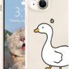 for iPhone 13 Case, Cute Kawaii Panda Pink Liquid Silicone Slim Fit Soft Gel Rubber Protective Phone Cover for Women Girls