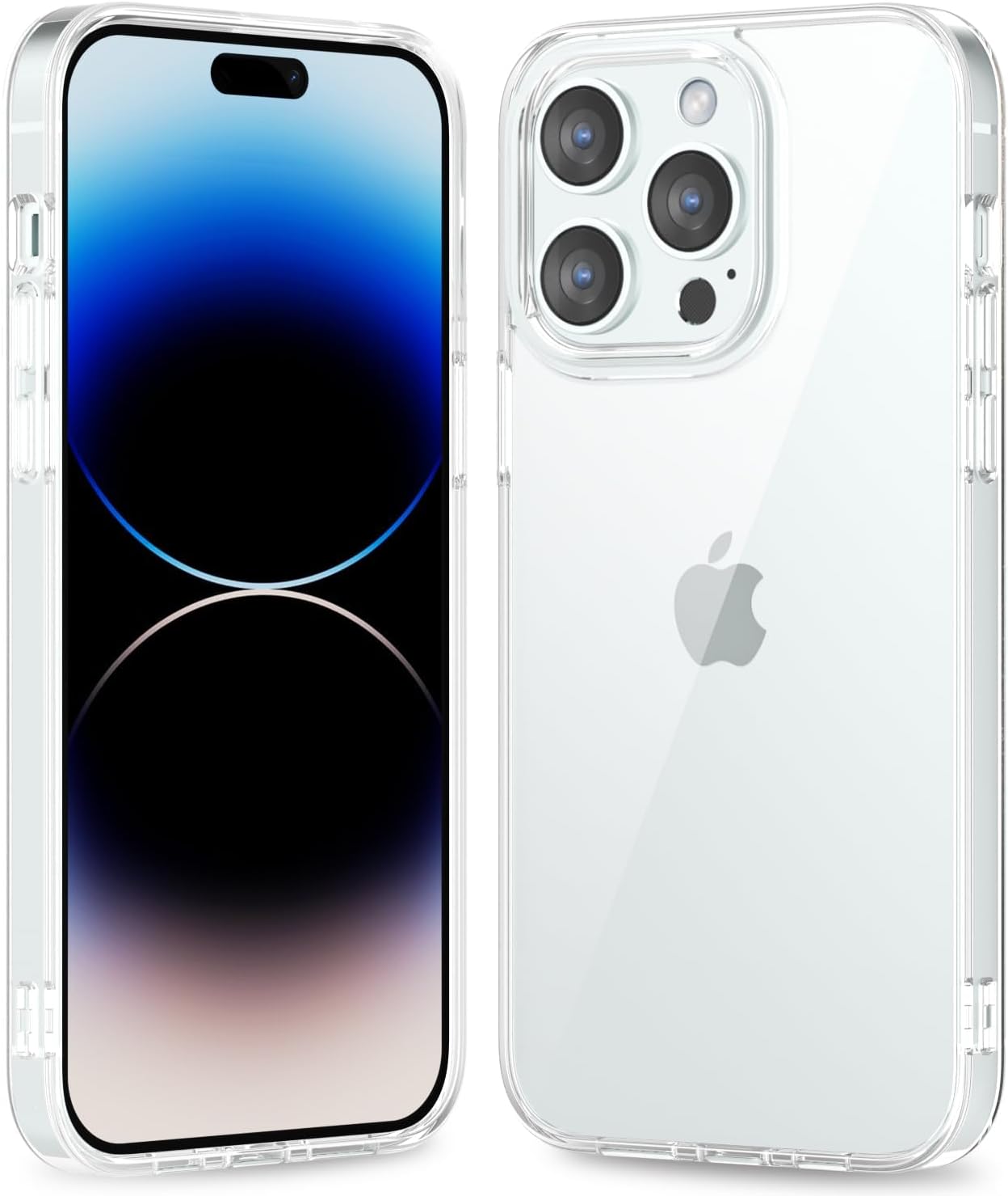 Thin Slim Clear case for iPhone XR, Transparent Hybrid Hard Shell Plastic & Soft Silicone Rubber Bumper, Non-Yellow Acrylic Protective Lightweight Cover for Women, White