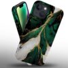 Phone Case Compatible with iPhone 14 Plus Case,Hybrid 2 Layer PC Hard Shell + Silicone Protective Case, White Gold Marble Scratch-Resistant Shockproof Cover for iPhone 14 Plus