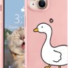 for iPhone 13 Case, Cute Kawaii Panda Pink Liquid Silicone Slim Fit Soft Gel Rubber Protective Phone Cover for Women Girls